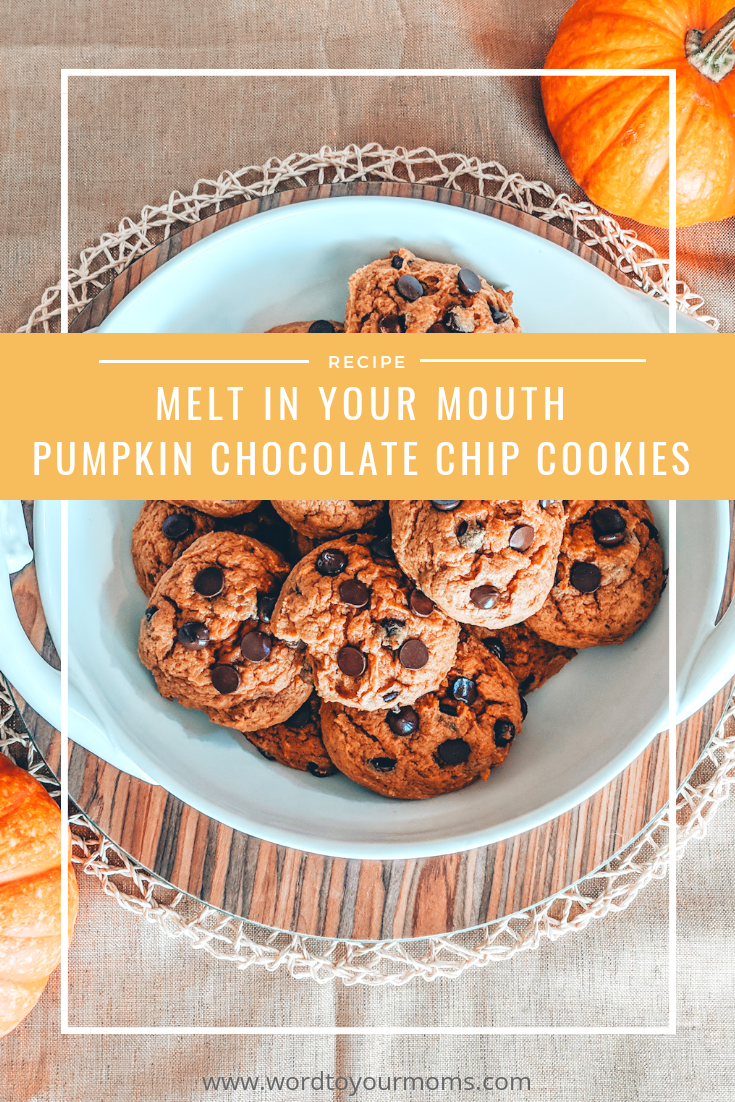 Melt in Your Mouth Pumpkin Chocolate Chip Cookies